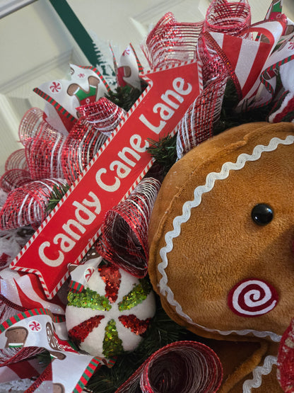 Candy Cane Lane Wreath