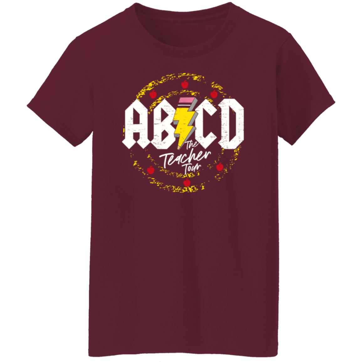 Front and Back Design "ABCD Teacher Tour" t-shirt!