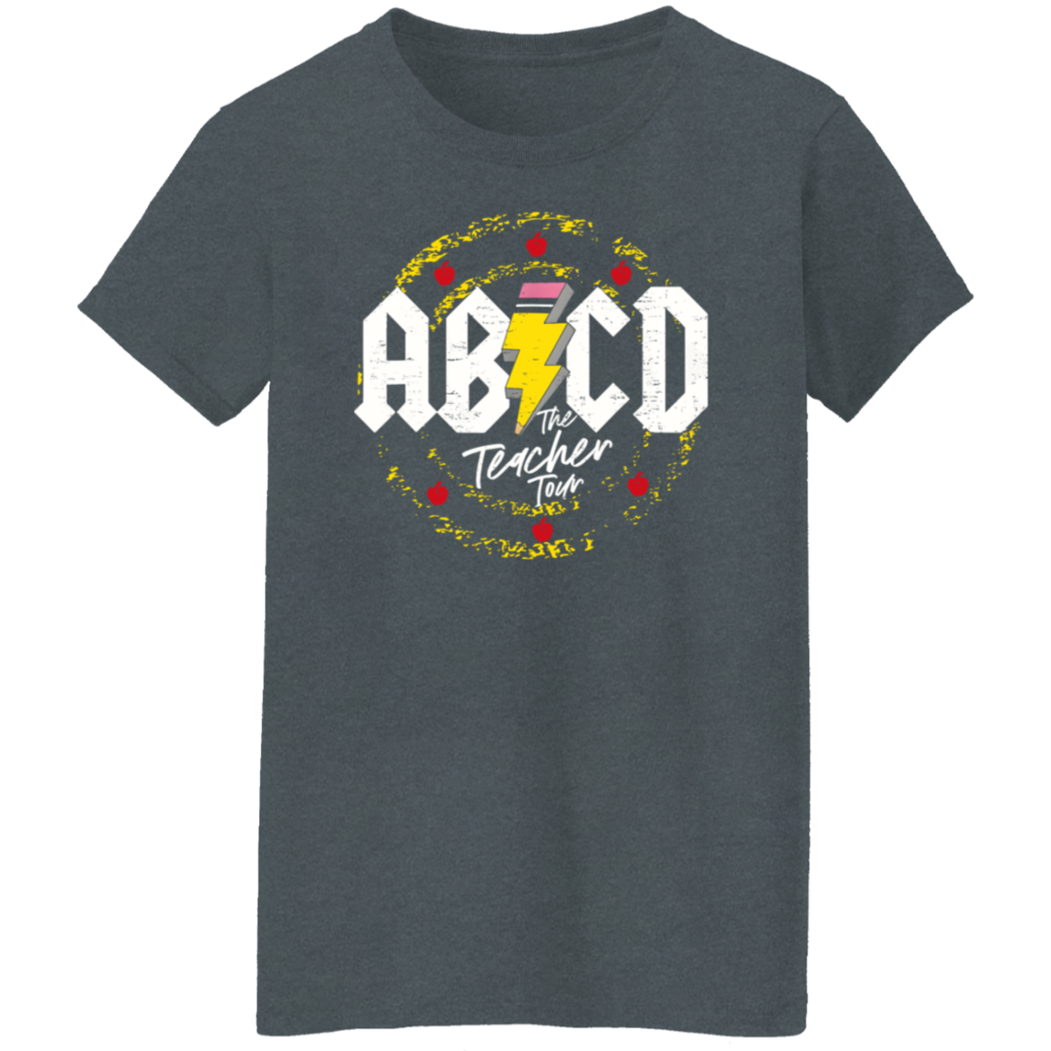 Front and Back Design "ABCD Teacher Tour" t-shirt!