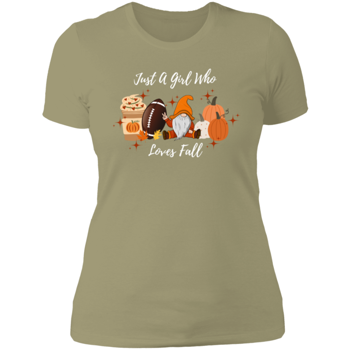 "Just a Girl Who Loves Fall" Ladies' Boyfriend T-Shirt