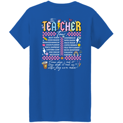 Front and Back Design "The Teacher Tour" T-Shirt