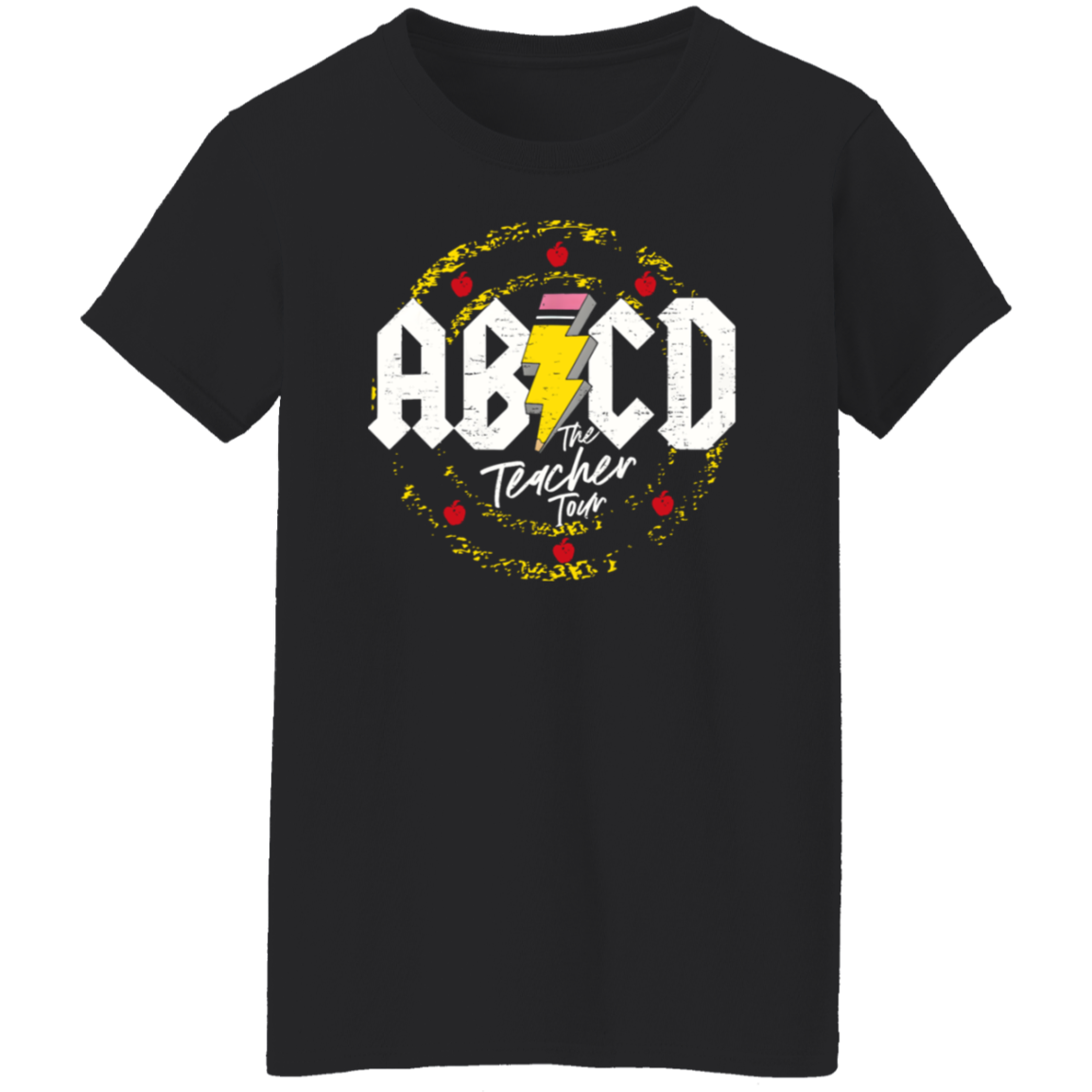 Front and Back Design "ABCD Teacher Tour" t-shirt!