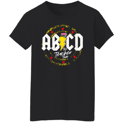 Front and Back Design "ABCD Teacher Tour" t-shirt!