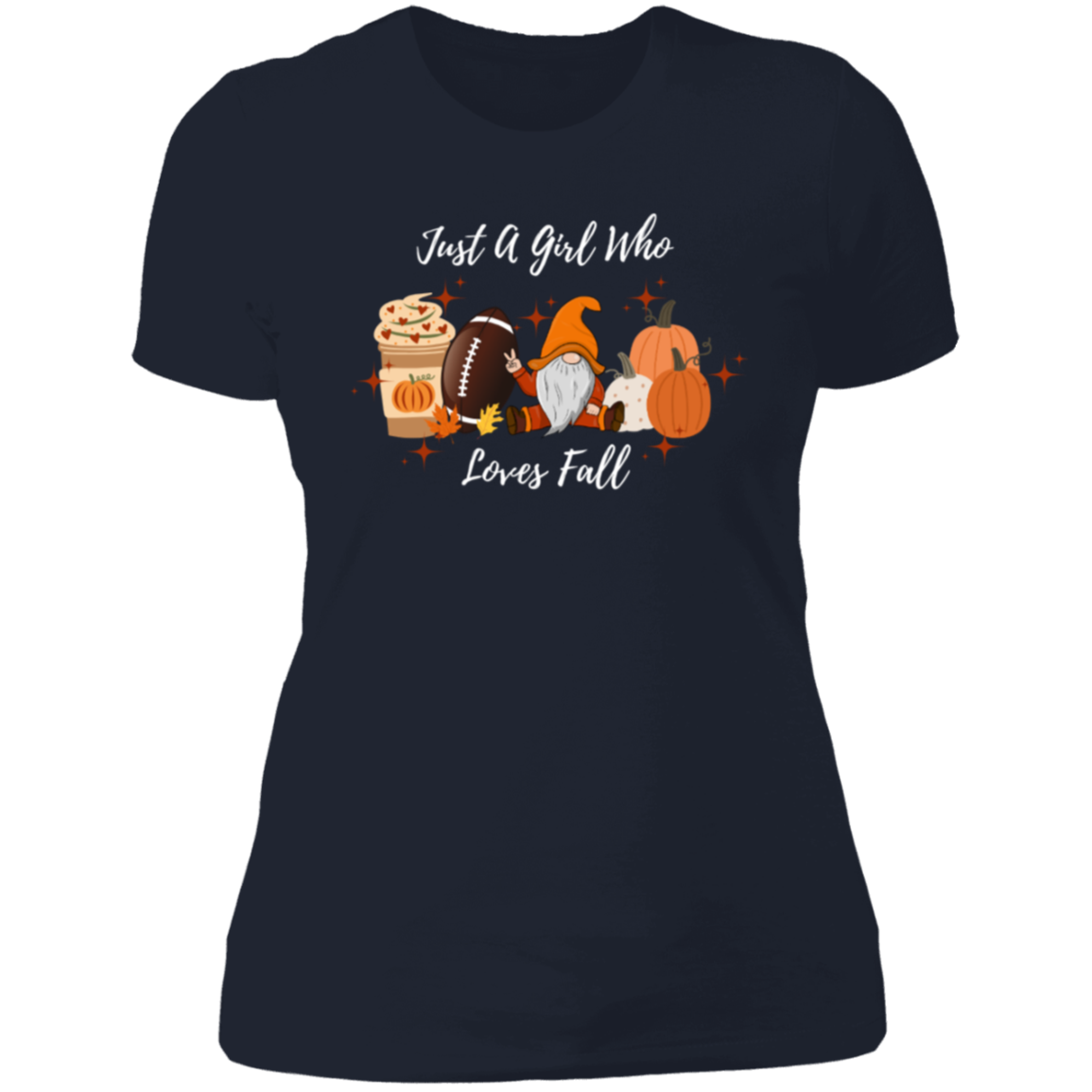 "Just a Girl Who Loves Fall" Ladies' Boyfriend T-Shirt