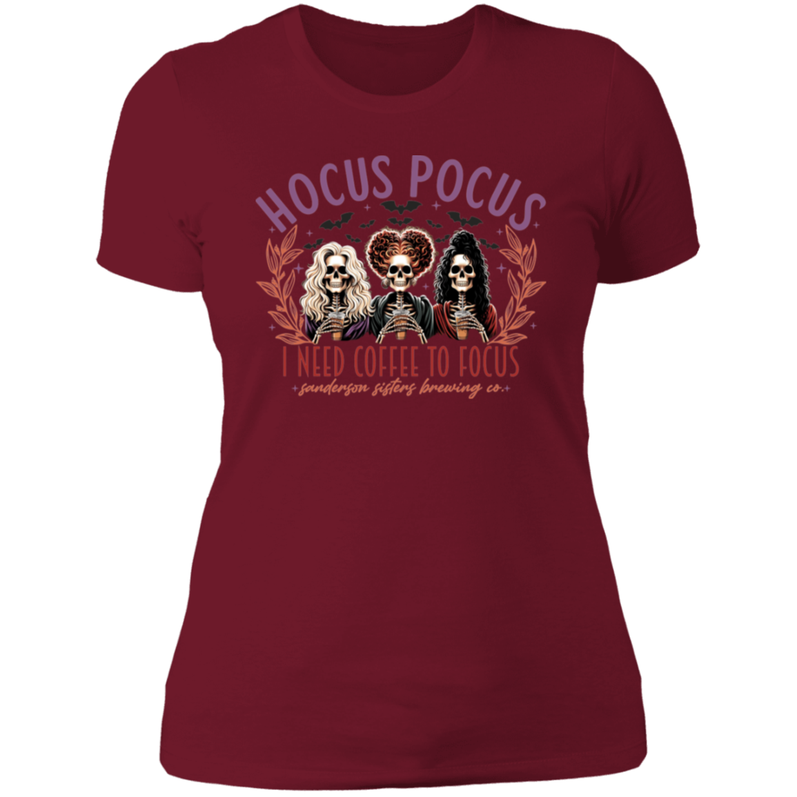 "Hocus Pocus I Need Coffee to Focus" Ladies' Boyfriend T-Shirt