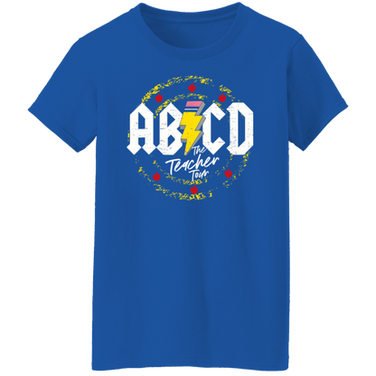 Front and Back Design "ABCD Teacher Tour" t-shirt!