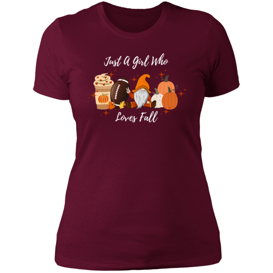 "Just a Girl Who Loves Fall" Ladies' Boyfriend T-Shirt