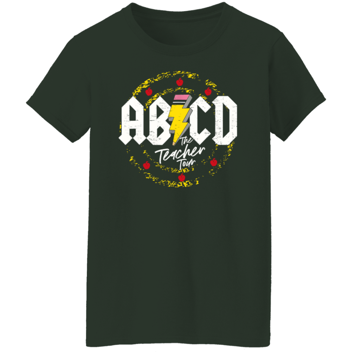 Front and Back Design "ABCD Teacher Tour" t-shirt!