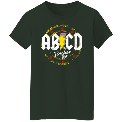 Front and Back Design "ABCD Teacher Tour" t-shirt!