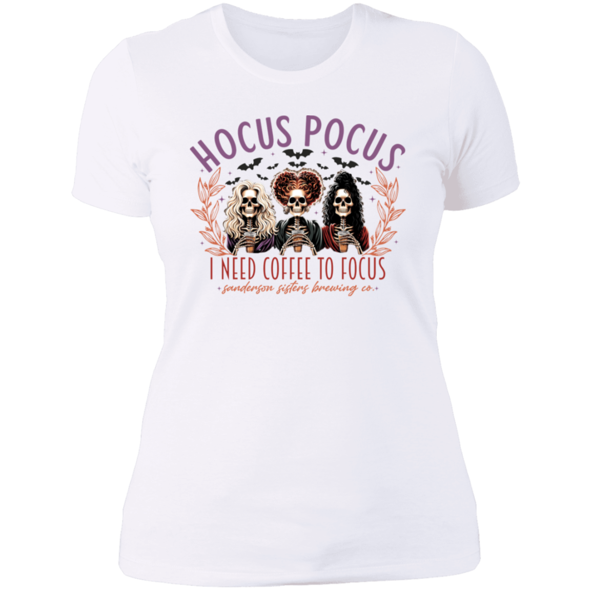 "Hocus Pocus I Need Coffee to Focus" Ladies' Boyfriend T-Shirt