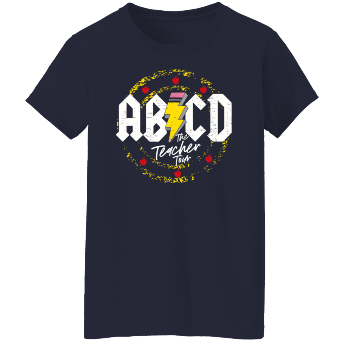 Front and Back Design "ABCD Teacher Tour" t-shirt!