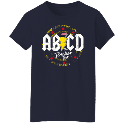 Front and Back Design "ABCD Teacher Tour" t-shirt!