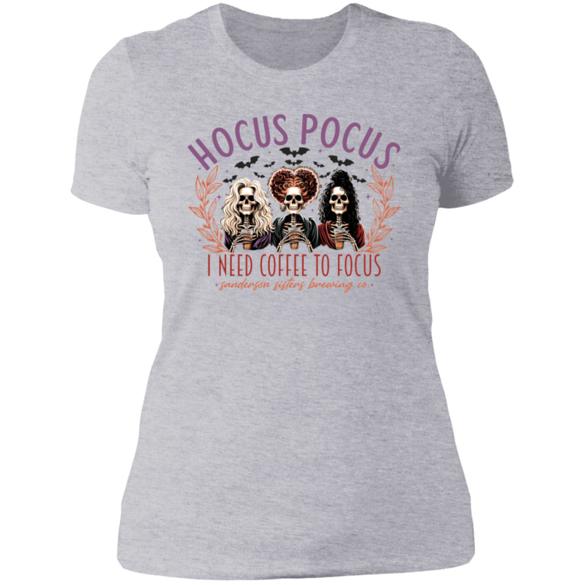 "Hocus Pocus I Need Coffee to Focus" Ladies' Boyfriend T-Shirt