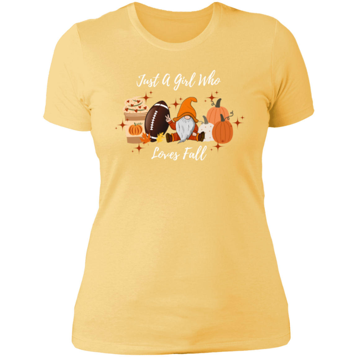 "Just a Girl Who Loves Fall" Ladies' Boyfriend T-Shirt