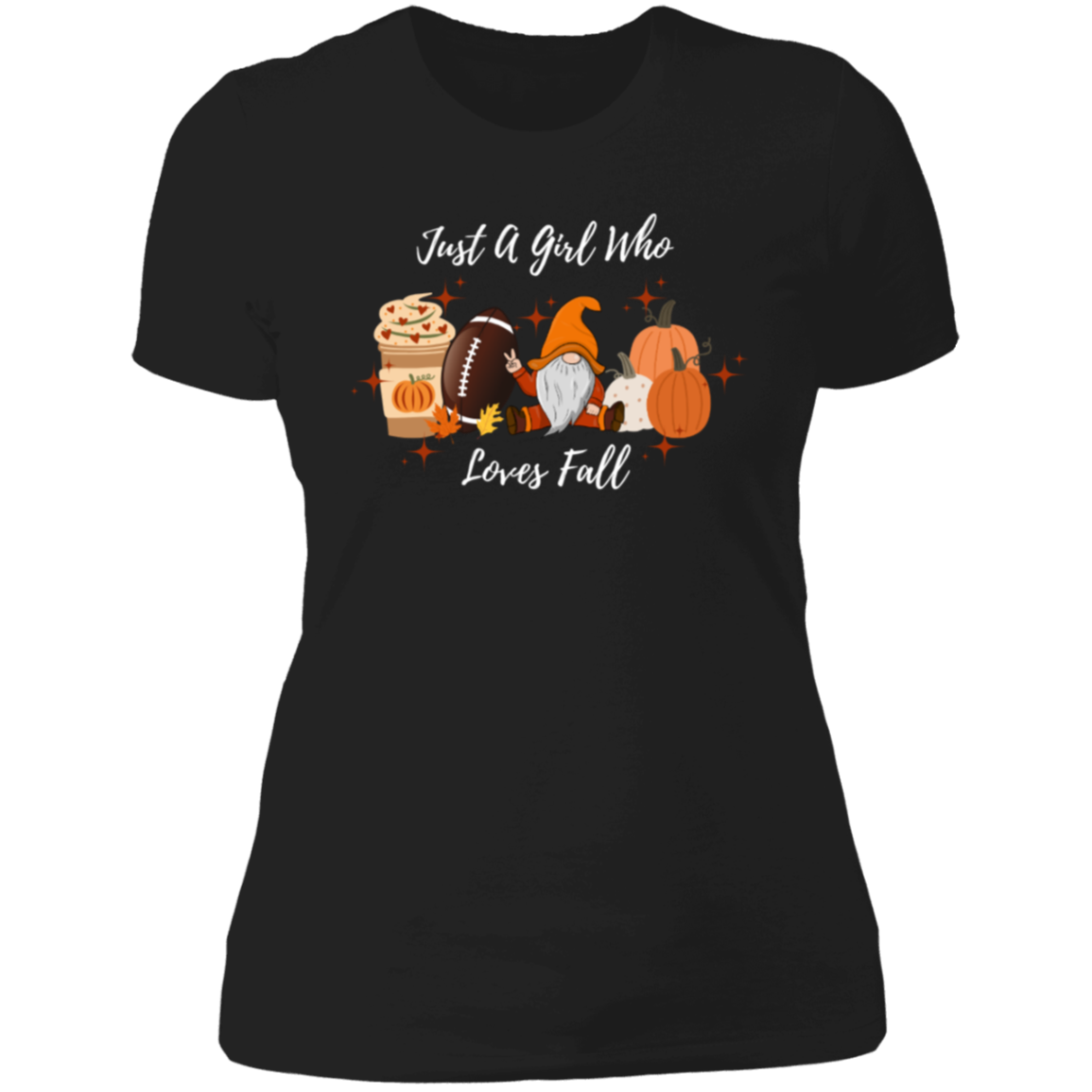 "Just a Girl Who Loves Fall" Ladies' Boyfriend T-Shirt