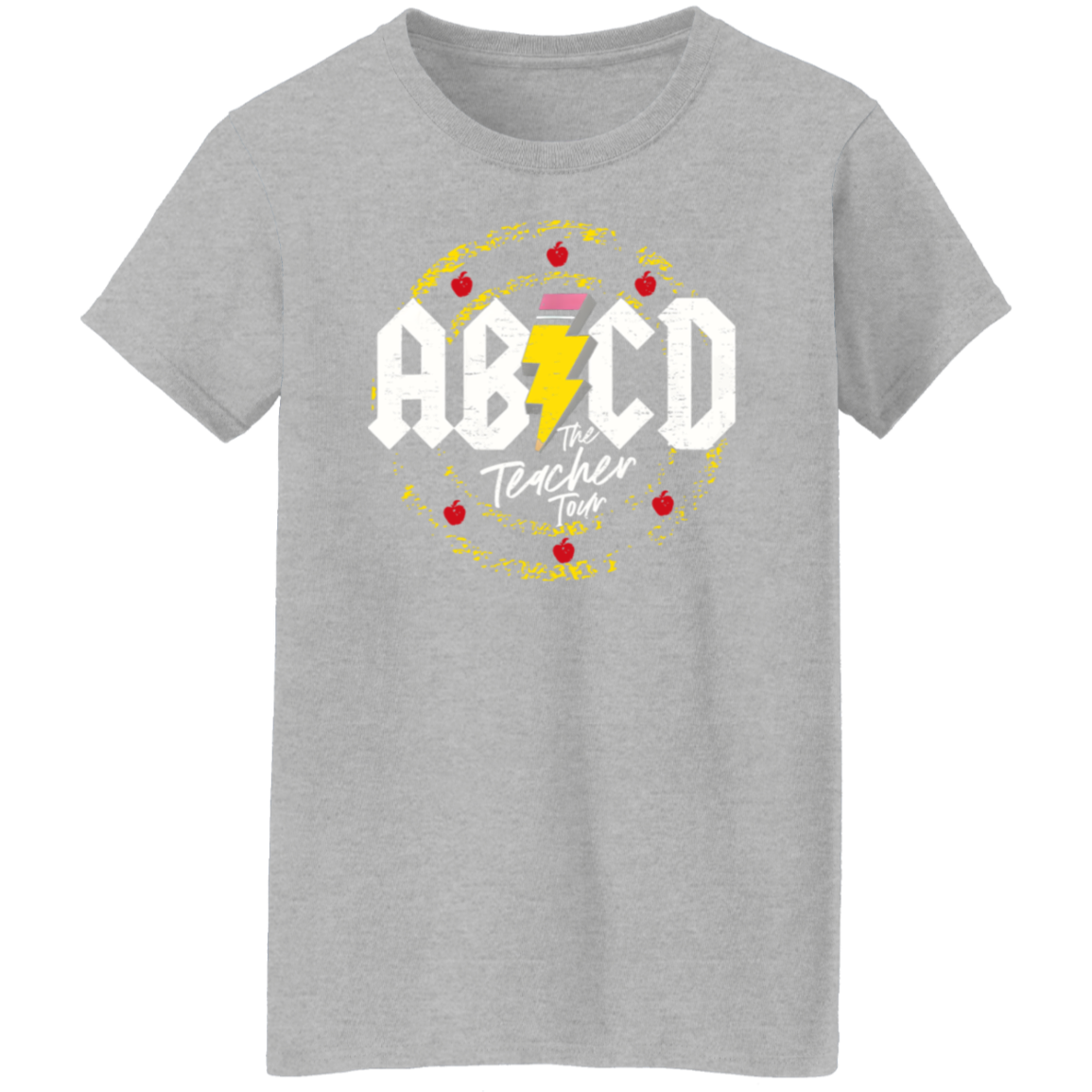 Front and Back Design "ABCD Teacher Tour" t-shirt!