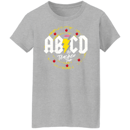 Front and Back Design "ABCD Teacher Tour" t-shirt!