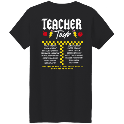 Front and Back Design "ABCD Teacher Tour" t-shirt!