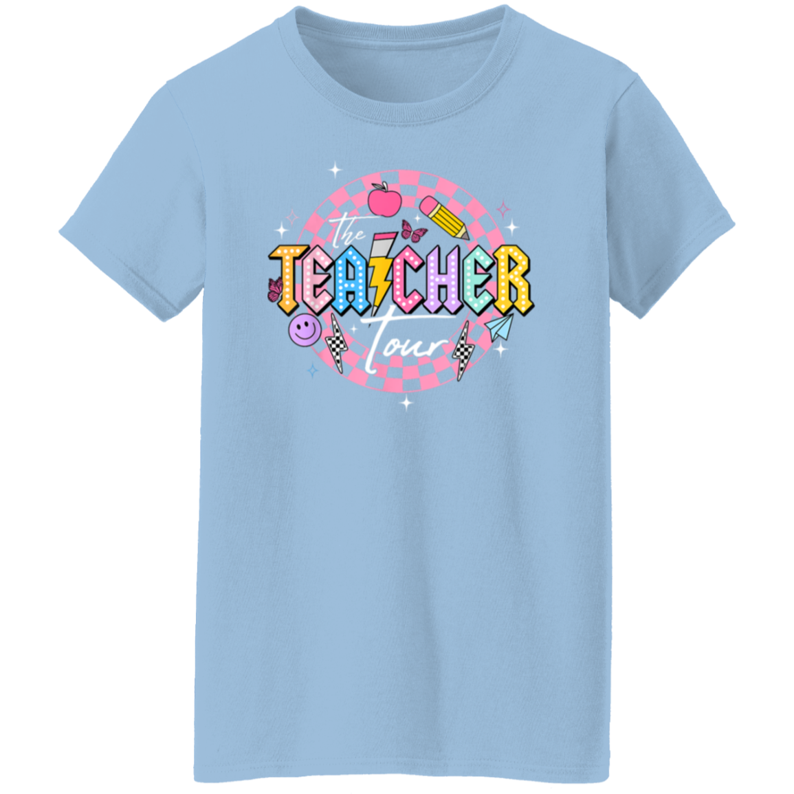 Front and Back Design "The Teacher Tour" T-Shirt