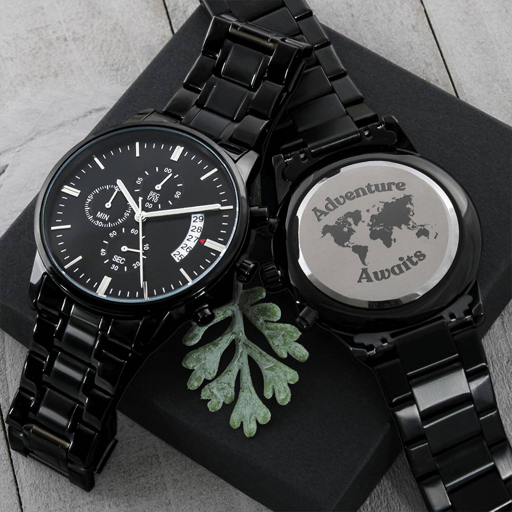 "Adventure Awaits" Men's Watch