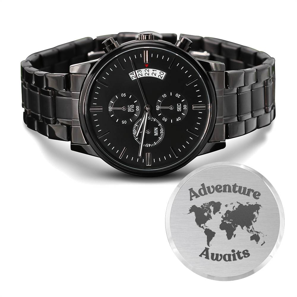 "Adventure Awaits" Men's Watch