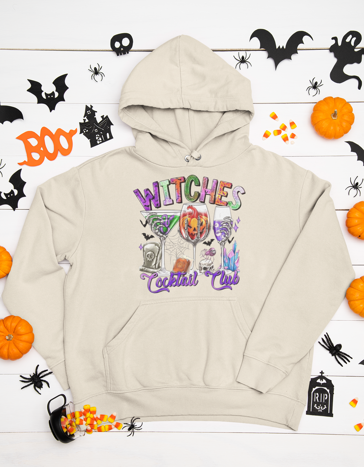 "Witches Cocktail Club" Champion Halloween hoodie